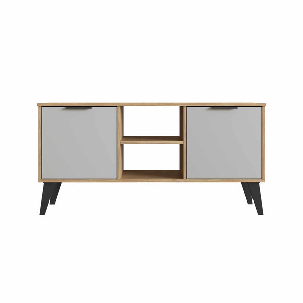 Rack Tv50 Pulgadas  2 Ptas 851 Nogal y Blanco