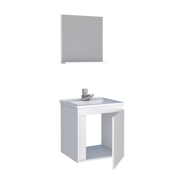 Mueble Para Baño Onix Blanco Con Lavamanos Y Espejo