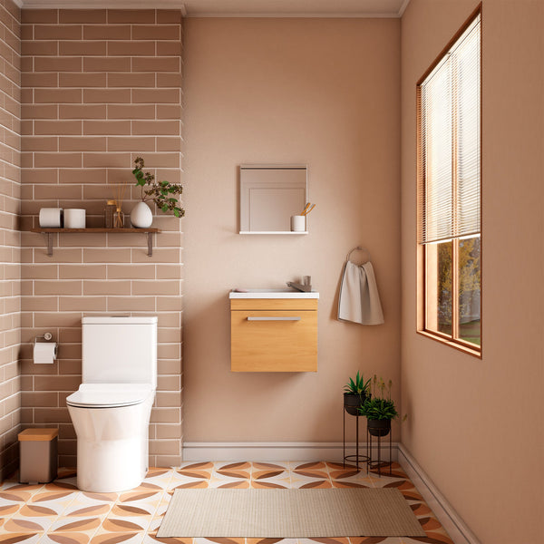 Mueble Para Baño Agata Jequitiba Con Lavamanos Y Espejo