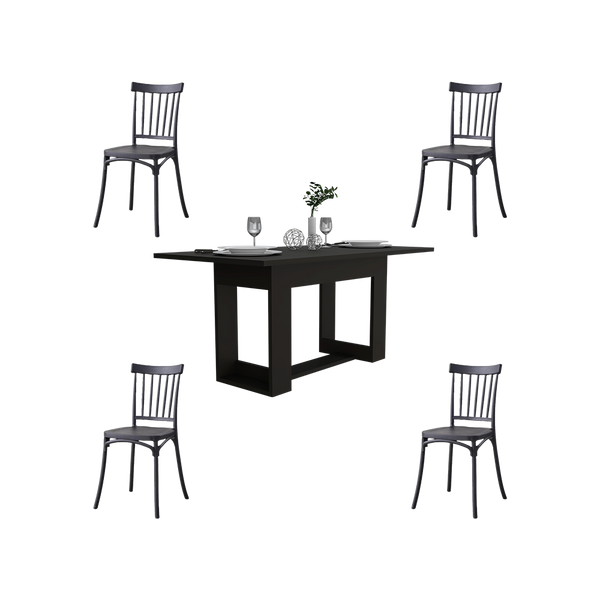 Combo Comedor Beton , Incluye Comedor y 4 sillas