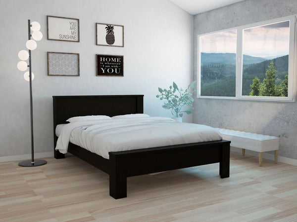 Cama Doble Cantabria color Wengue para Habitación.