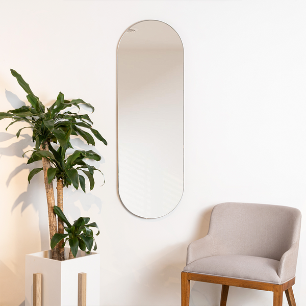 Espejo Curvo Lucera, Gris, Diseño Moderno