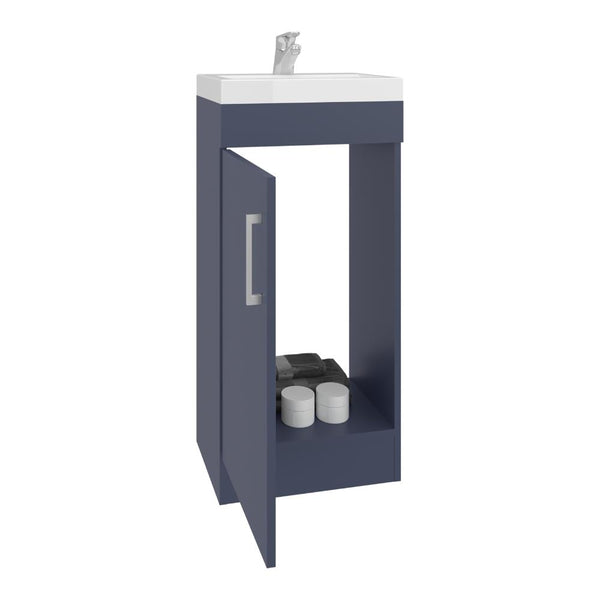 Mueble para Lavamanos Oporto, Kronos Azul, con Una Puerta Abatible