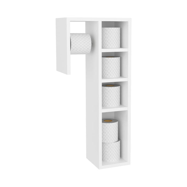 Gabinete de Para Papel Higienico Toilet, Kronos Blanco, con espacio para colocar objetos ZF