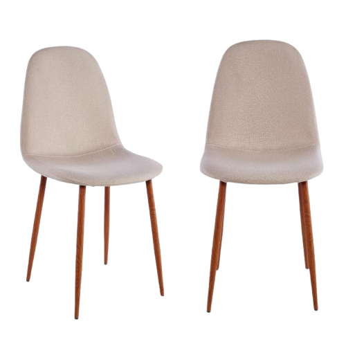 Sillas Clásicas Concept X2, Café Claro y Oscuro, con Cómodo Espaldar