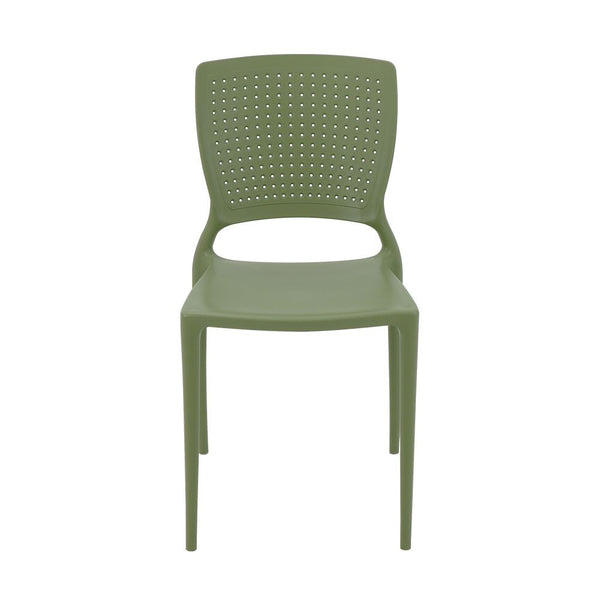Silla sin brazos Safira, Verde Oliva