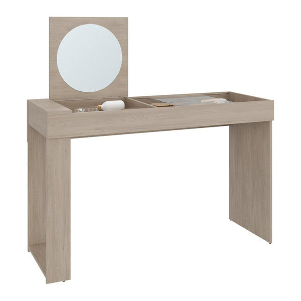 Mueble Tocador Maggie, Blanco Cotta, con espacio para ubicar maquillaje incluye espejo ZF